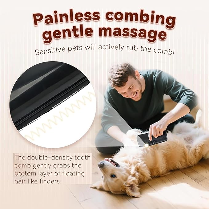 Deshedding Dog Brush, New Deshedding Brush for Dogs, Cats & Horses, Pet Hair Remover Comb for Shedding, for Matted & Loose Hair (Black)