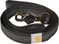 Carhartt Dual Handle Dog Leash, Durable Nylon Webbing Fabric W/Secure Metal Trigger Claw Clasp, Black, Large