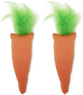 OurPet's 100-Percent North American Catnip Filled Carrot Cat Toy 24 Karat (Pack of 2)