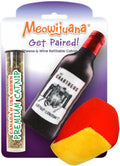 Meowijuana Refillable Cat Toys | Get Paired - Wine and Cheese Catnip Toys | Includes Potent Hand Harvested Catnip Grown in North America | Promotes Play and Cat Health
