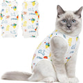 Coppthinktu Cat Recovery Suit Female Cats Onesie for Cats, Breathable Cat Surgery Suit for Surgical Abdominal Wounds Skin Diseases, Cute Kitten Spay Recovery Suit E-Collar Alternative Anti Licking