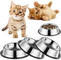 3Packs Cat-Bowls Cat Food Bowl - 4.5 Inch Non-Slip Stainless Steel Small Cat Wet Food Bowl 7 Oz Pet Feeding Bowl Whisker Fatigue Relief Cat Water Bowl for Kitten Puppy Small Dog