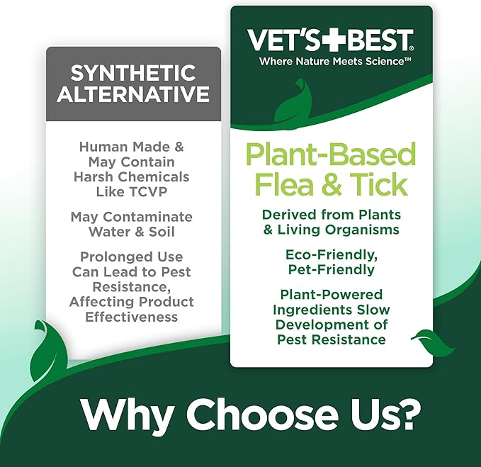 Vet’s Best Flea & Tick Home Spray for Dogs – Plant-Based Flea and Tick Treatment with Cotton Spice Scent – Indoor Flea Spray for Dogs – Made in USA Flea Control for Home Use – 32 oz