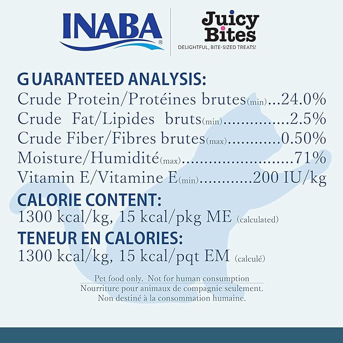 INABA Juicy Bites Grain-Free, Soft, Moist, Chewy Cat Treats with Vitamin E and Green Tea Extract, 0.4 Ounces per Pouch, 9 Pouches Total (3 per Bag), Tuna and Chicken Flavor