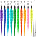 10PCS Cat Worm Toy, Replacement Cat Worm Toy Refills with Black String Cats Wand Attachments Worms Toys for Indoor Cats Kitten