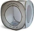 Feline Ruff Home Sweet Home Pop Up Cat Cube. A Collapsible Indoor Cat House. Covered Pet Bed Hideaway Cave for Dogs and Other Pets Too. (Pop Up Cube- Gray)