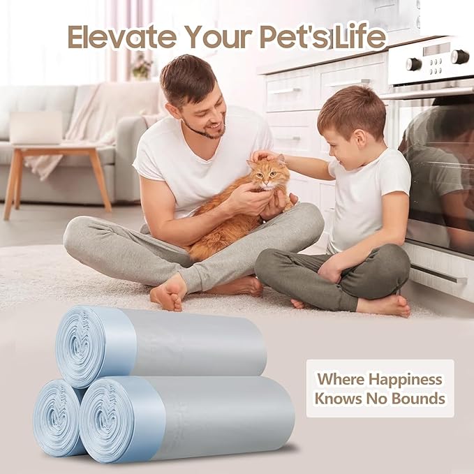 30 Count Automatic Cat Litter Box Liners Bags Compatible with NeakasaM1 Petpivot Autoscooper 11 and Similar Open-Top Self-Cleaning Cat Litter Box, Drawstring Handle Heavy Duty Leak-proof, 27 * 13in