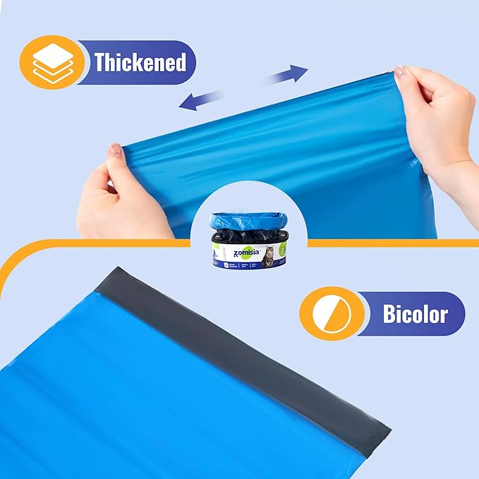 4 Pack Cat Litter Refill Bags, Non-See-Through Jumbo 120FT Cartridge Refill Total Up to Over 16 Months Per Cat for Odor Control, Compatible with Genie Standard, Plus, Style, Design