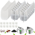 12 Pack Filters Replacement Filters for FS10 Plus, 6 Layer Filter, Pet Drinking Fountain for 138 fl oz/4.1L FS10 Plus (White, 12 Filters + 12 Sponges & 12 Pump Filters)