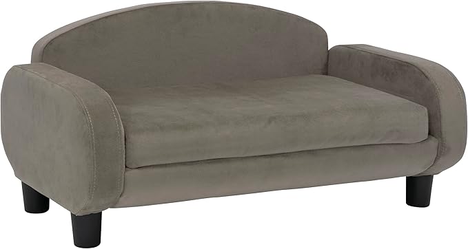 Paws & Purrs Cat Sofa Bed, Pet Couch for Indoor Cats Elevated Cat Beds with Removable Washable Mattress Cover for Kitten, Puppy or Small Animal- 31.5" Wide, Ash