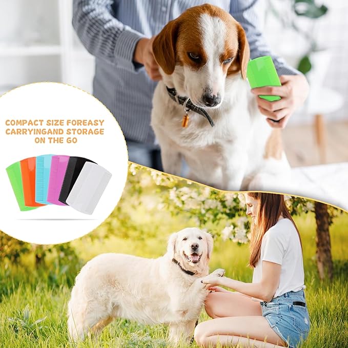 90 Pcs Double Side Tooth Pet Flea Comb Bulk for Cats Dogs Lice and Tick Comb for Small Cats Dogs Kitten Indoor(6 COLORS)