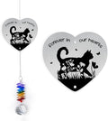 Aluminum Ornament Suncatcher - Floral Cat Silhouette - Sympathy Gift for Loss of Cats - Christmas Mother's Day Father's Day Birthday Gifts for Women, Men - Heartfelt Keepsake for Cat Lovers