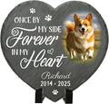 Personalized Pet Memorial Stone - Custom Dog Grave Marker with Name & Photo - Sympathy Gifts for Loss of Beloved Dog - Cemetery Decor - Rainbow Bridge Memorial for Dogs (Style A)