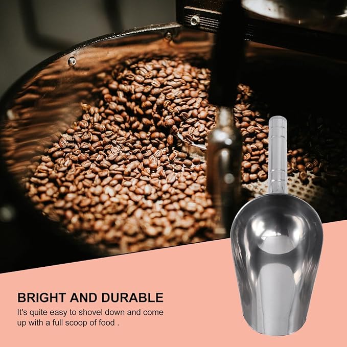 Stainless Steel Pet Food Scoop 1 Cup 9 Inch Durable Shovel for Dry Pet Food Nuts Candy Cooking Ingredients