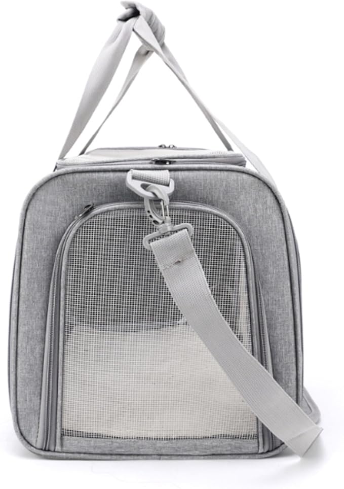 Movelo, Pet Carrier with Two Entrances – Top & Side Opening Soft-Sided Travel Carrier for Cats & Small Dogs up to 25 lbs – Airline Approved, Mesh Ventilation, Removable Pad & Shoulder Strap