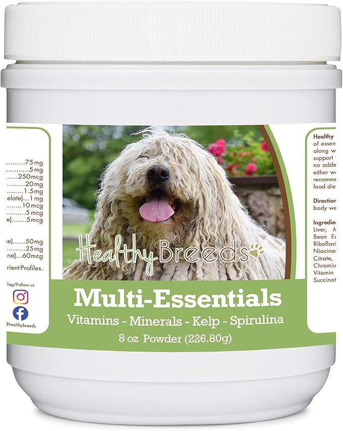 Healthy Breeds Komondorok Multi-Essentials Powder for Dogs - an Ideal Supplement of Vitamins, Minerals & Antioxidants for Your Dog - 8 oz