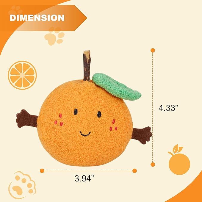 Natural Catnip Chew Toy, Orange Theme, Silvervine Stick for Cats Teeth Cleaning, Calm Anxiety and Stress, Aggressive Chewers Dental Toy