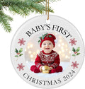 Baby's First Christmas Ornament 2026, Personalized Photo Ornaments for Christmas Tree, Custom Name Keepsake Ornament for Newborn, New Baby Gift, Xmas Tree Decoration
