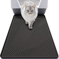 Cat Litter Box Mat - SM Small Medium Size 24 x 17 in, Water Proof, Kitty Litter Trapping Mat, Easy to Clean, Scatter Control, Odorless, Pet Supplies for Indoor Cats, Dark Gray