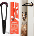 TGIOW Cat Door Latch, 1 Pcs Cat Door Stopper Pet Door Latch to Keep Dog Out of Litter Box and Food, Door Prop for Cat with 4 Adjustable Size Strap 2.2-5" Wide, No Measuring, Easy to Install, Black
