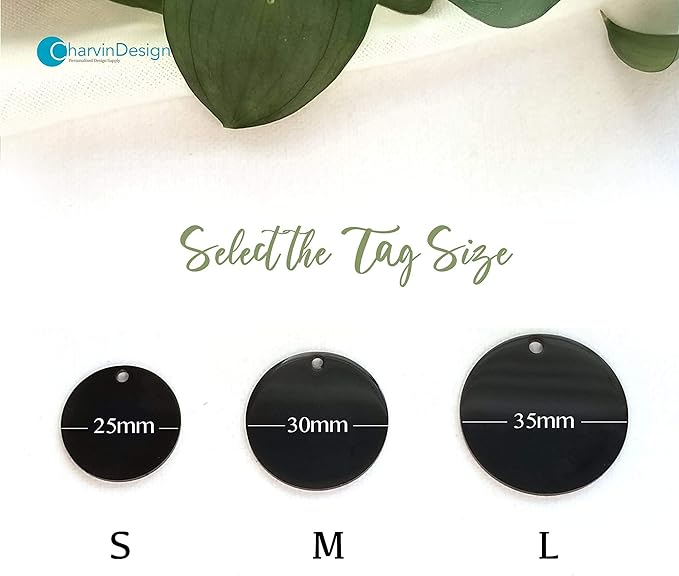 Engraving Pet ID Tags, Personalized Pet ID Tags, Stainless Steel Pet ID Tags, Custom Engraved Dog and Cat Tags, Double Sided Round Tags - Made in USA