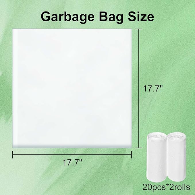 Dedicated to Mintakawa Automatic cat litter box Drawer Liners, Small garbage bag, 20 Count per Roll, 2 Rolls, Tear, Use for Cat litter box, Kitchen, bathroom, and Car Trash Can