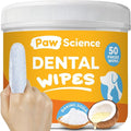 Paw Science Dog & Cat Teeth Cleaning Wipes - Dental Finger Wipes for Cats & Dogs - Pet Toothbrush & Tooth Brushing Kit - Effective Teeth Cleaner (Unscented)