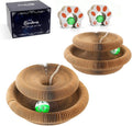Goosheep 2Pack Magic Organ Cat Scratching Board Cat Accordion Toy Cats Scratching Post Ball Track, Kitten Fun Intelligence Physical Exercise Educational Toy