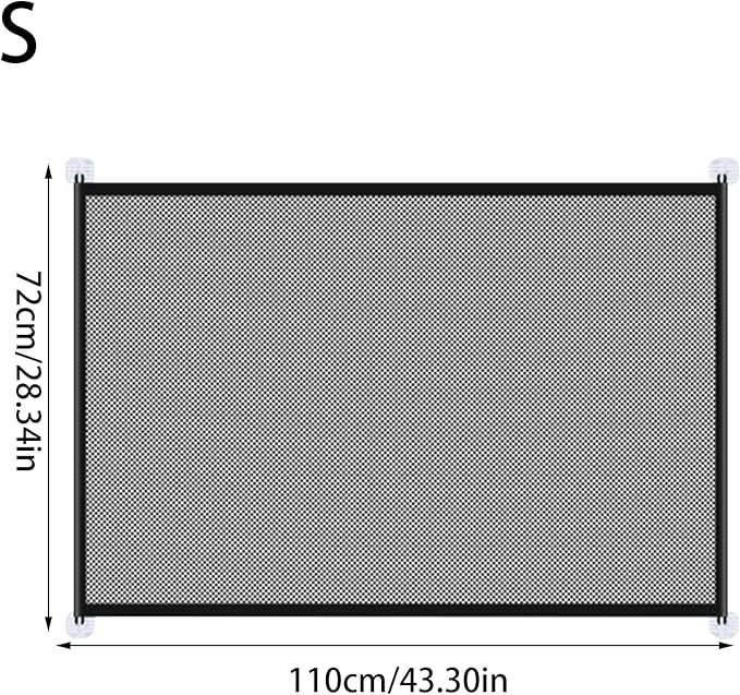 Pet Safety Gate - Adjustable Dogs Barrier, Portable Dog Cat Fence, Multifunctional Enclosure Net, Small Medium Doggy Kitten Divider | Home Living Room Bedroom Stairs Kitchen Hallway Yard Rooms Garage