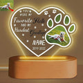 Custom Pet Memorial Night Light Gift Personalized Dog Cat Acrylic Plaque Photo Frame Sympathy Gift Condolence Gifts with Picture Name Date(Dog Paw Heart)