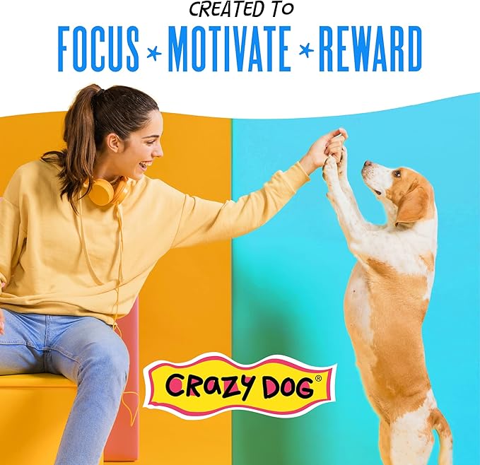 Crazy Dog Mini Train-Me! Training Treats 10 oz. Bag, Bacon Flavor, with 500 Treats per Bag, Recommended by Dog Trainers