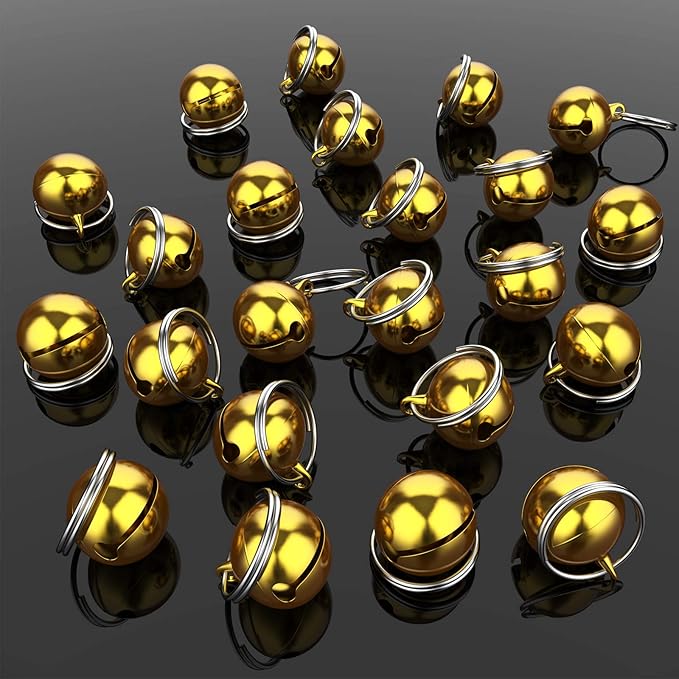 24 Sets of Cat Bells for Cat and Dog Collar Pendant Pet Bell Pet Pendant Accessories (Mixed Color)