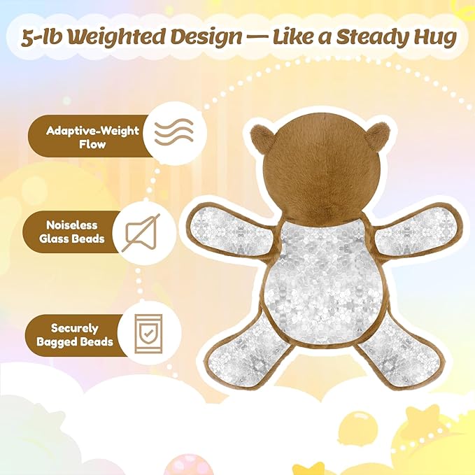 BRICHOEE Weighted Stuffed Animals, 5lbs Capybara Plush Sensory Weighted Capybara Stuffed Animals, Cute Plush Toy Caliming Plushie Pillow Birthday Gifts for Adults Baby Kids Boys Girls