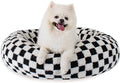 23 Inch Calming Dog Bed for Small Dogs Cats, Kitty Puppy Round Anti-Anxiety Warm Bed, Soft Cozy Anti-Slip Donut Washable Pet Bed, Fits up to 30 lbs Pets
