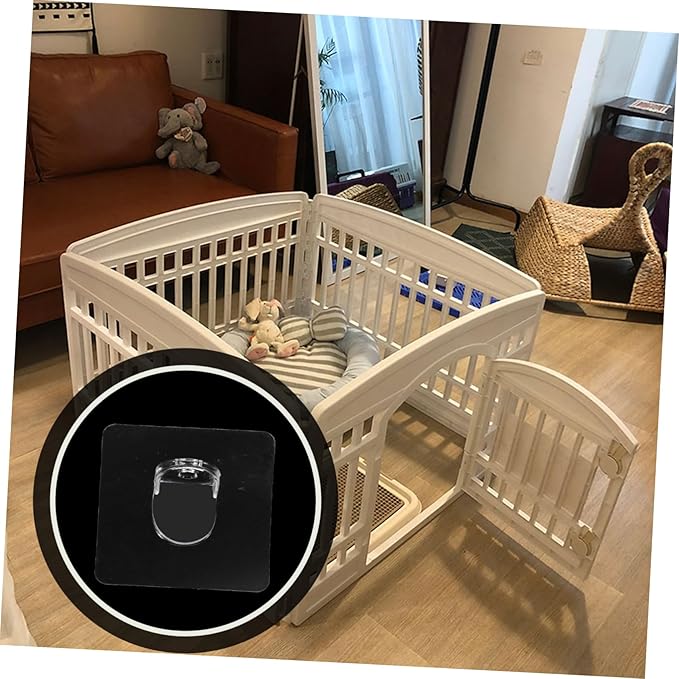 Toyvian 8Pcs Slip Pet Cage Fixator Self Adhesive Holder for Dog and Cat Fences Indoor Use Durable and Lightweight Design Easy Installation and Compact Storage