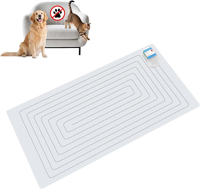 PAPARELA Scat Electric Pet Training Mat - 30" x 16" Indoor Shock Pad with Tester & 3 Modes, Deters Dogs & Cats from Counters, Couches, Sofas & Furniture