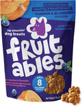 Fruitables Baked Dog Treats, Pumpkin Snacks for Dogs, Low Calorie & Delicious, No Wheat, Corn or Soy, Healthy Puppy Training Treats, Made in The USA, Pumpkin and Blueberry Flavor, 20oz