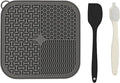 Dog Lick Mat, Slow Feeder Licking Mat for Dogs and Cats with Suction Cups, Non-Slip Lick Pad for Feeding and Training (Gray)