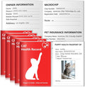 10 Cat Health Record Booklets 12 Sheets Per Pack Kitten Shot Record Book Feline Health Records 5 * 3.5inch Cat Vaccination Records Book Cat Health Records for Pet Lovers Kitty Nursing Supplies