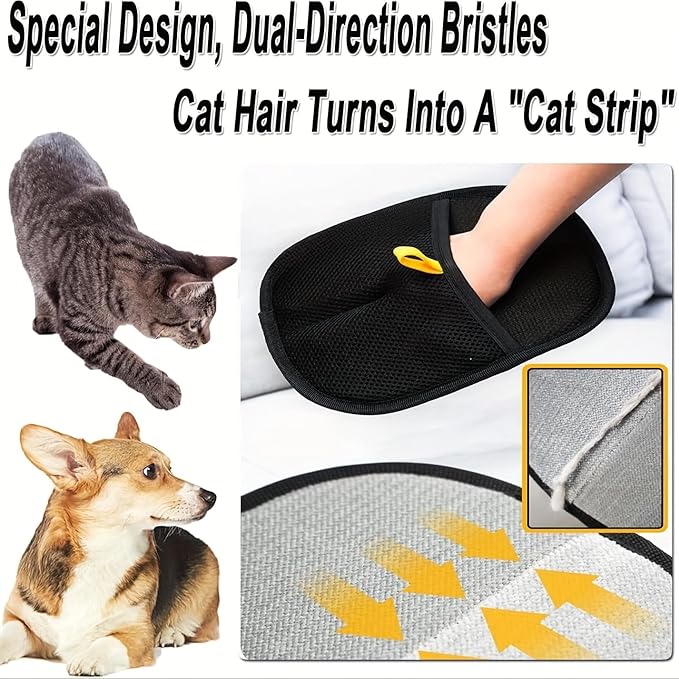 1Pcs Pet Hair Removal Glove Efficient Pet Grooming Gloves Reusable Cat Grooming for Hair Removal