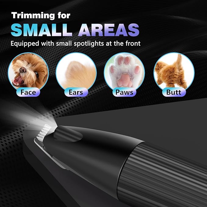 Professional Dog Grooming Clippers for Thick Coat - Dog Hair Trimmer for Grooming- Sheep Shears for Thick Hair – Pet Grooming Clippers for Dogs, Cats, Sheeps, Horse (Black Cordless)