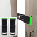 Neobay Steel Cat Door Latch, Door Prop for Cats Keep Dogs Out of Cat Litter Box, Cat Door Stopper with Silicone Anti-Collision Pad, Alternative to Interior Pet Door, Steel Black 2 Packs