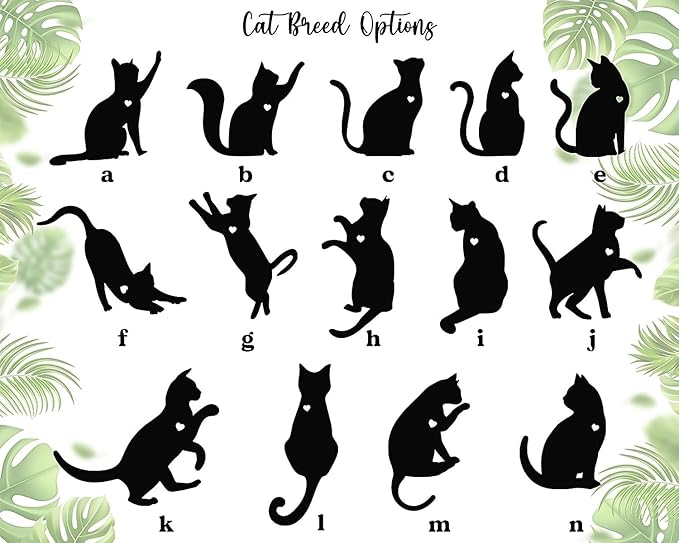 NAZENTI Cat Memorial Suncatcher, Personalized with Name and Cat Breeds, Loss of Pet Sympathy Suncatcher Gifts for Cat Lovers, Cat Sympathy Gift, Remembrance Gifts, Memorial Day Decorations Design 01