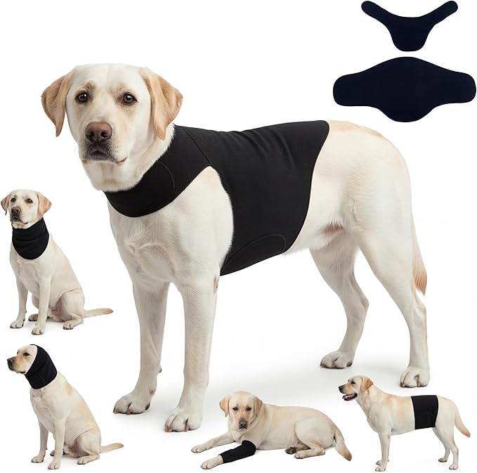 DAJIDALI® Dog & Cat Anxiety Vest & Spay Recovery Suit – Silent Calming Wrap for Surgery, Thunderstorms – Breathable Cone Alternative