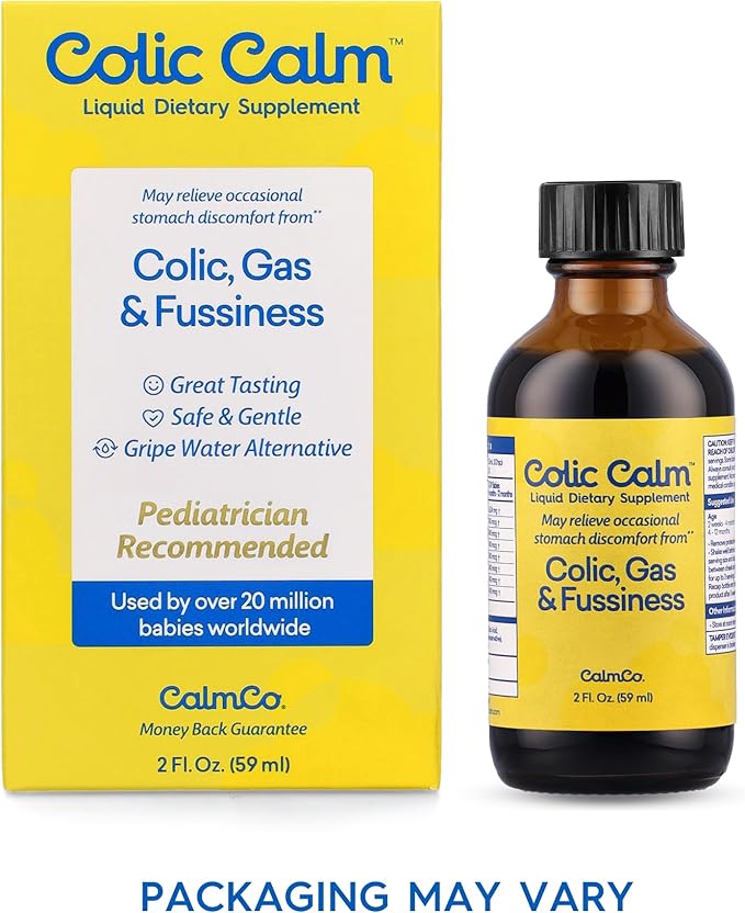 Colic Calm Gripe Water (2oz) & CalmCo Infant & Child Probiotic Drops (0.54oz) Combo Pack