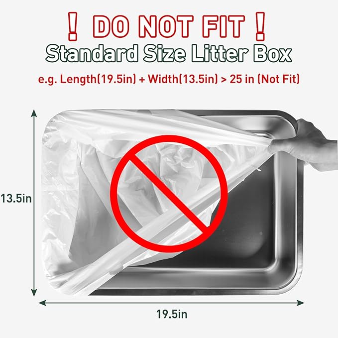 ANWA 120 Count Cat Litter Box Liners for Automatic Cat Litter Box and Litter Box Robot 4/5, Heavy-Duty, Extra Thick, Economy Bulk Pack, Pink