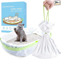 24 Count Jumbo Cat litter Box Liners, 36" x 19" Easy Clean Up Thick Large Kitty Litter Liner XL, Extra Large Heavy Duty Litter Pan Liner Bags with Drawstring for Pet Cat Litter Tray