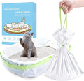 34 Count Jumbo Cat litter Box Liners, 36" x 19" Easy Clean Up Thick Large Kitty Litter Liner XL, Extra Large Heavy Duty Litter Pan Liner Bags with Drawstring for Pet Cat Litter Tray