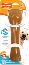 Nylabone Puppy Chew Knuckle Bone - Chewing Toys for Puppies - Puppy Supplies - Chicken Flavor, X-Large, Over 50 Ibs. (1 Count)