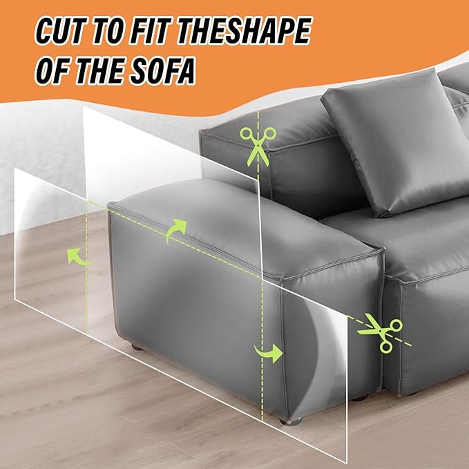 Anti-Cat Scratch Furniture Protector, Flexible Sticky Couch Corner Guard, Thicken Vinyl Cat Scratch Tape (316" x 11.8")